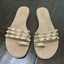 Vince Camuto Women's Elishenta Slipper Blush Jelly Studded Sandals Sz 8