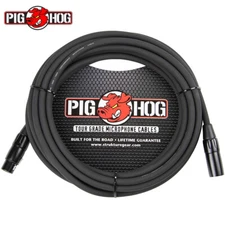 Pig Hog 25FT PHM25 XLR Male to Female 8mm Tour Grade Microphone Cable Black
