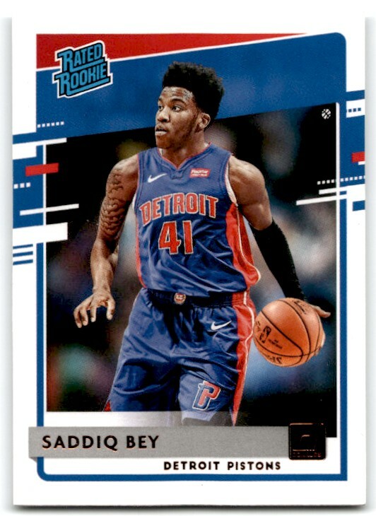 2020-21 DONRUSS RATED ROOKIES SADDIQ BEY RC DETROIT PISTONS #210