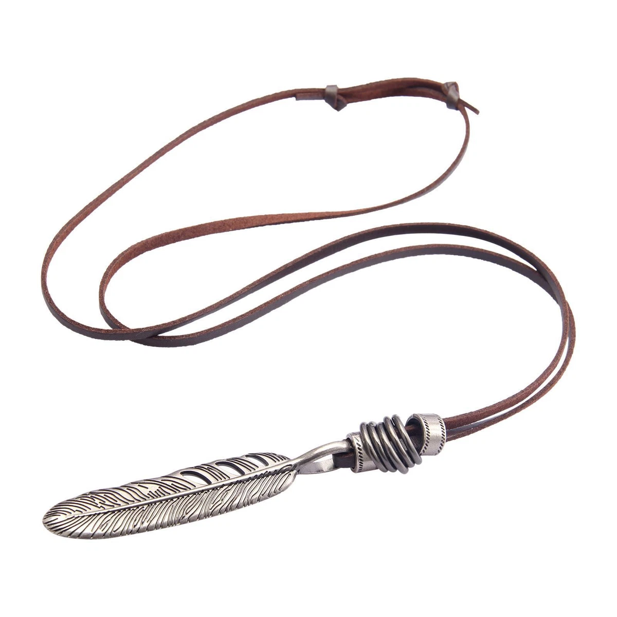 Mens western deals feather necklace