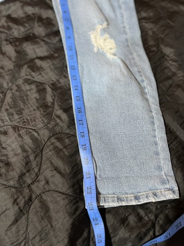 MAURICES | Evsies Girls Blue Wash Mid-Rise Boyfriend Distressed Jeans SZ 9 Long - Picture 6 of 11