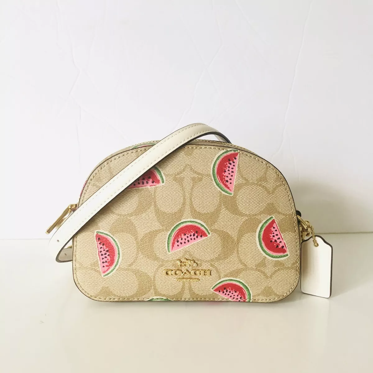 Coach Mini Serena Crossbody Watermelon Fruit 🍉 Print Purse Micro Bag NWT  $250