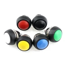 12mm Round Waterproof Momentary On/Off Push Button Switch PBS-33B New