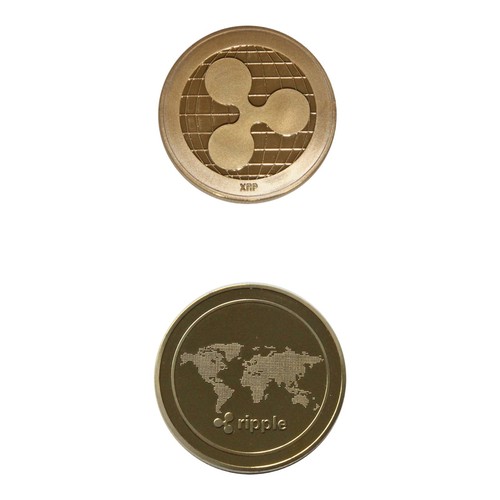 Gold Plated Ripple coin Commemorative Collectors Coin, COA, CASE-Like Bitcoin - Picture 2 of 7