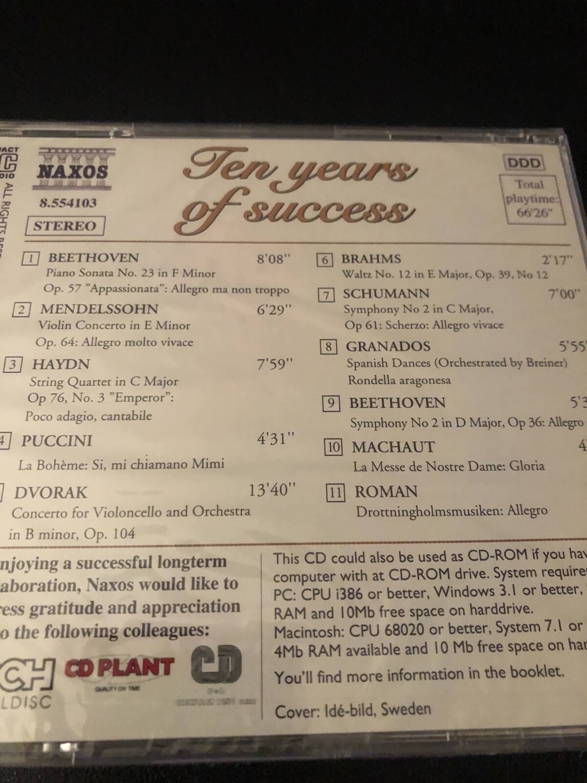 Naxos Ten Years of Success (includes catalogue as CDROM) ECD