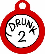 Cute Custom Personalized Pet ID tag for Dog and Cat Collars unique Tags DRUNK 2