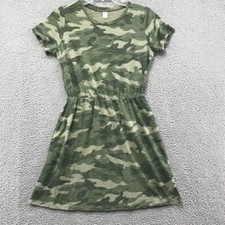 Old Navy Womens Short Sleeve Camo Elastic Waist Pullover Dress Size S
