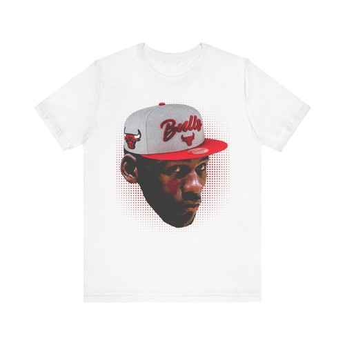 Michael Jordan NBA Graphic Tee Retro Unisex T-Shirt Chicago Bulls Big Face 90s - Bild 10 von 13