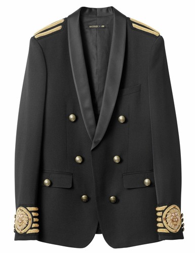 Balmain X H\u0026M Shawl Collar Wool Blazer 