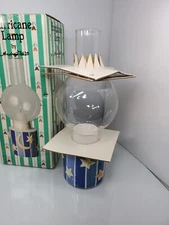 Vtg Hurricane Lamp by Andrea West. Moon and stars. Night light.Sigma. Towle co. 