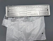 Porsche 356 356a 356b C Vin Chassis Id Plate Genuine 00070110100