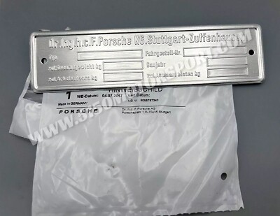 Porsche 356 356A 356B C VIN Chassis ID Plate Genuine 00070110100