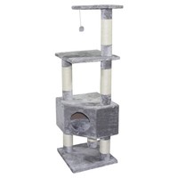 Kratzbaum Classic Loonaa Grau 40X40X135Cm Europet Bernina KatzenmöBel Eckmodell