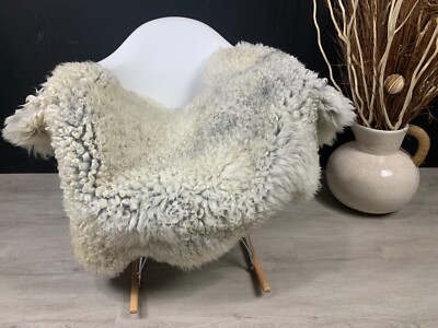 NEW! Natural Sheepskin Rug Mixture of Swedish and Gotland Breeds Pelt Throw