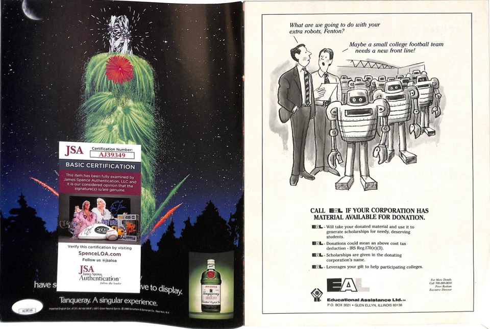 奇妙 Marvin Hagler 亲笔签名体育画报杂志 JSA — 第 3/4 张图片