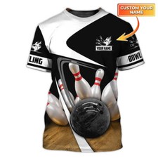 Personalized With Name 3D All Over Print Bowling T Shirt, Bowling Shirts For Men