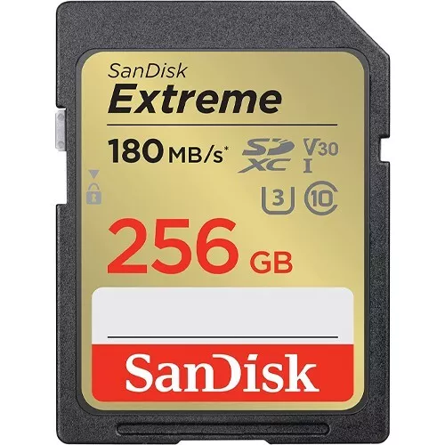 Sandisk Extreme SD Card 128GB 256GB Memory Card Canon Nikon & More