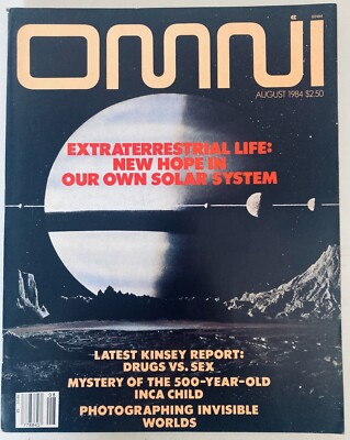Vintage OMNI Magazine (Aug. 1984 ) Sci-Fi, UFO, Extraterrestrial Life (NO LABEL)