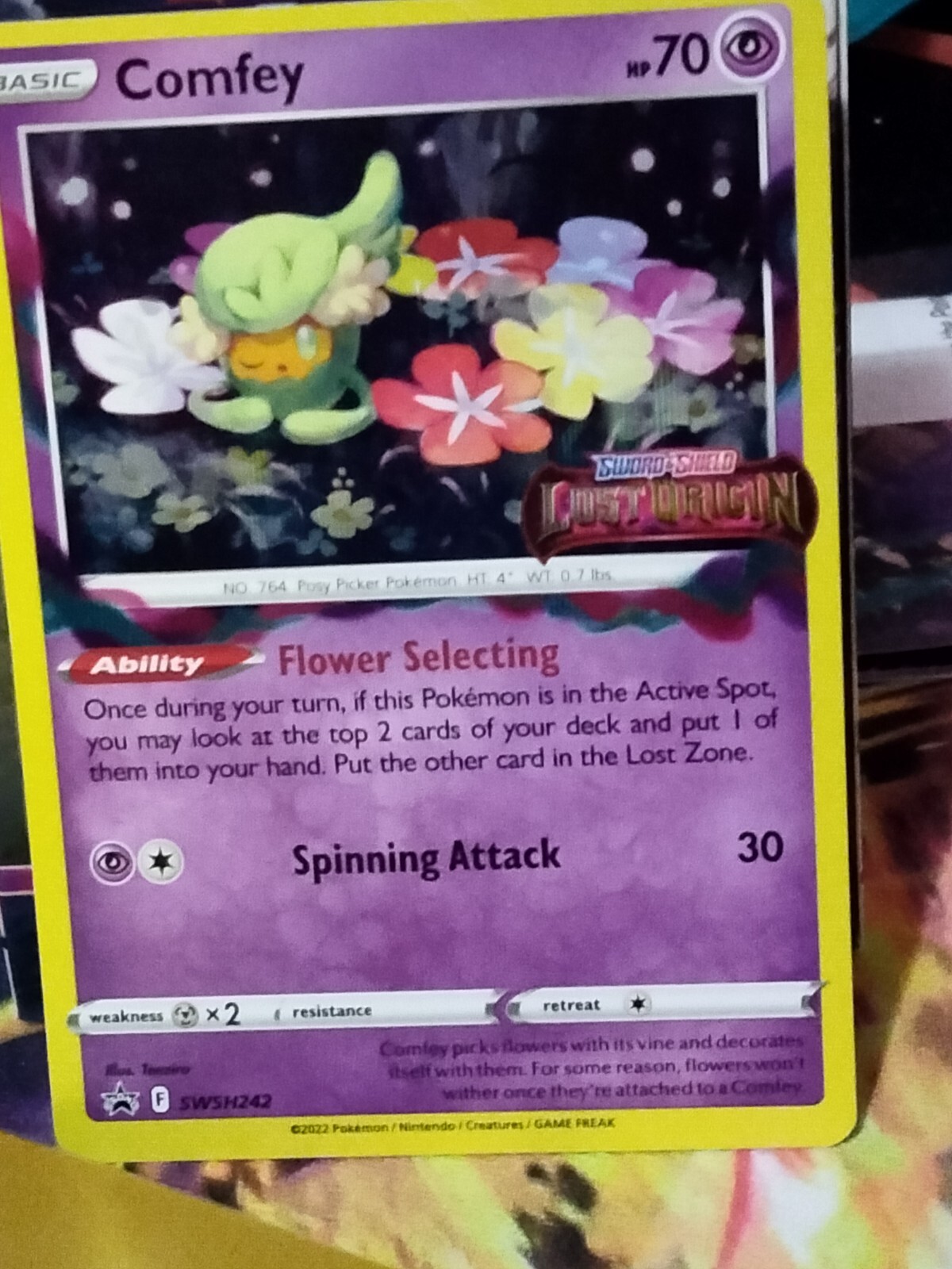 Pokémon TCG Comfey SWSH Black Star Promos SWSH242 Holo Promo