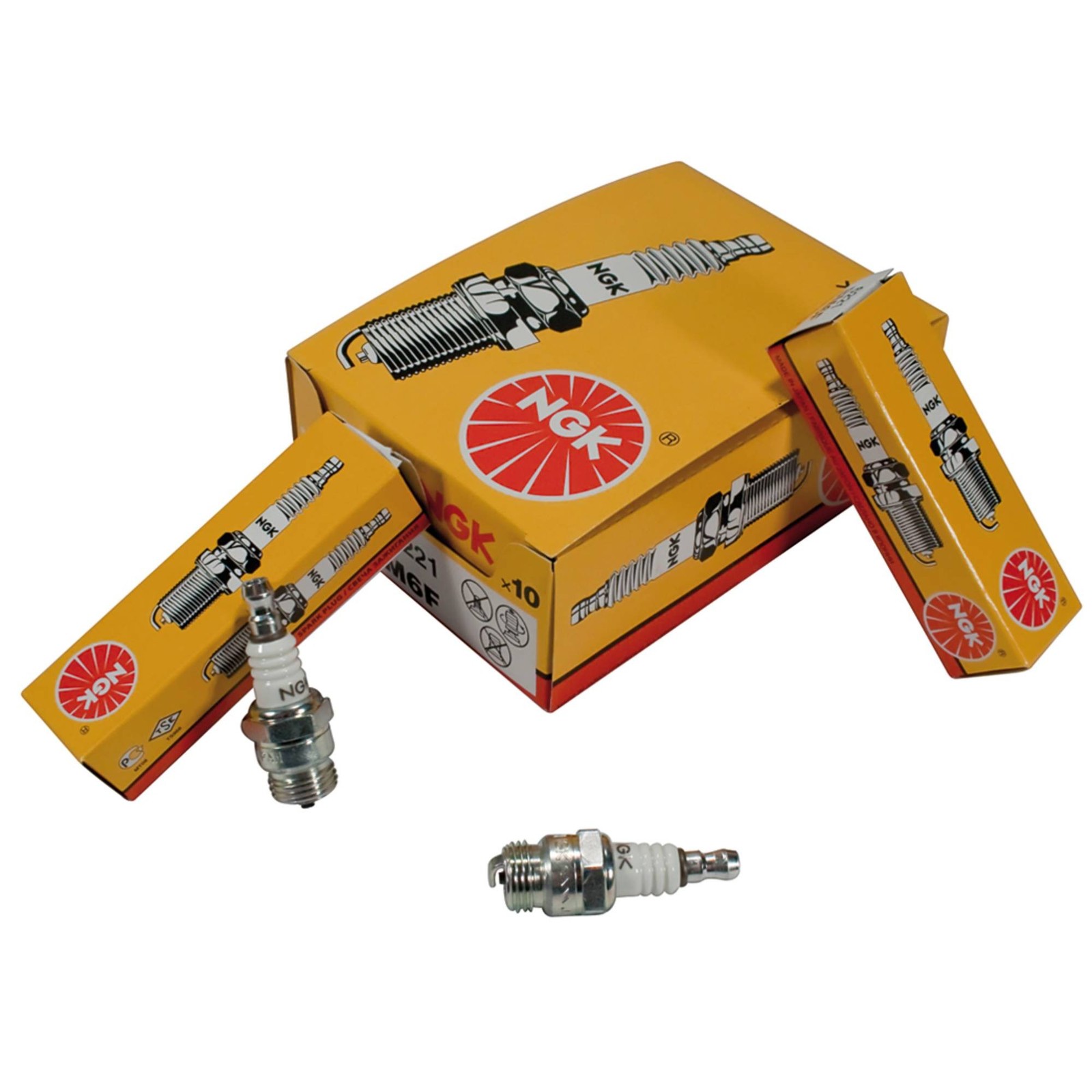 Spark Plug Standard 10-Pack NGK BM6F 6221 Champion DJ8J 847 HS8E 14mm