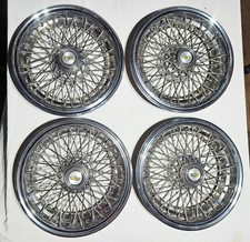 Set Of 4 Vintage Chevy Caprice Classic 15 Wire Spoke Wheel Covers Hubcaps