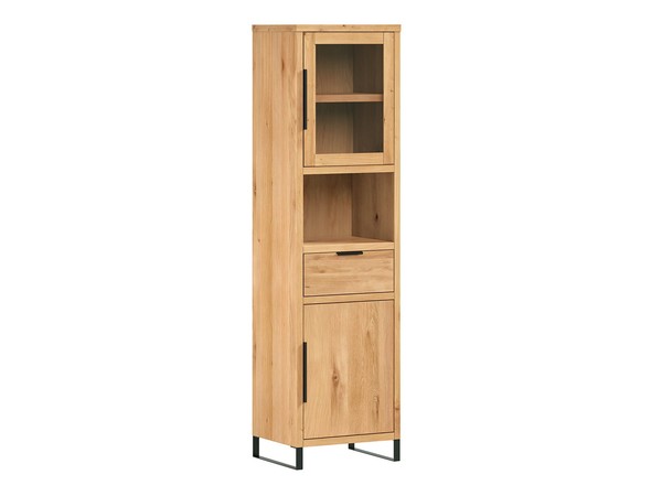 Vitrine Holz Sydney Wildeiche 50X185X41 GlastüR Hochschrank Esszimmer MöBel-image
