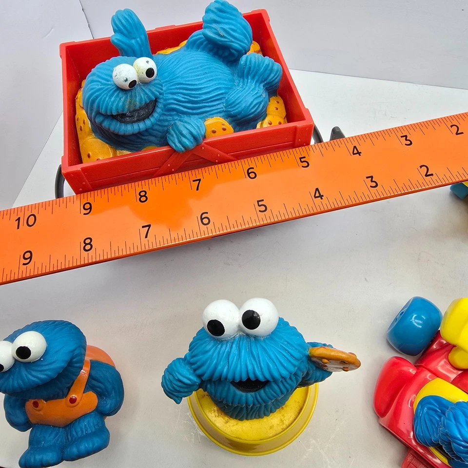 Винтажный печенье монстр фигурки поезд лот 8 Muppets Illco игрушка аплодисменты Джим Хенсон - Изображение 4 из 4