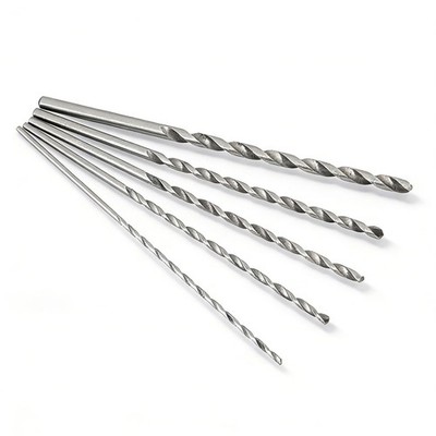 5 Different Sizes Extra Long High-Speed Steel Drill Bits, Long Shank Drill Bits