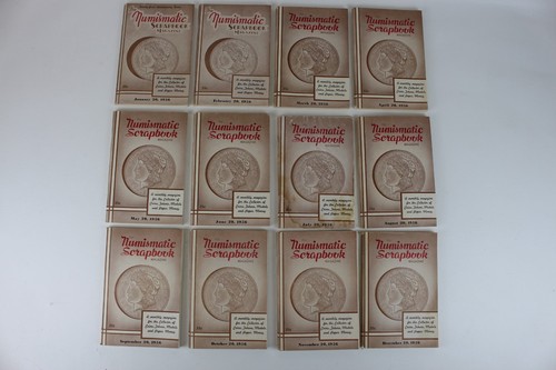 Complete 1956 Twelve Issues Numismatic Scrapbook Vol XXII No1-12 HTF!