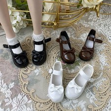 Dolls Shoes Pu leather with Bow fits 1/3 1/4 1/6 BJD SD Toys DIY Doll's Shoes