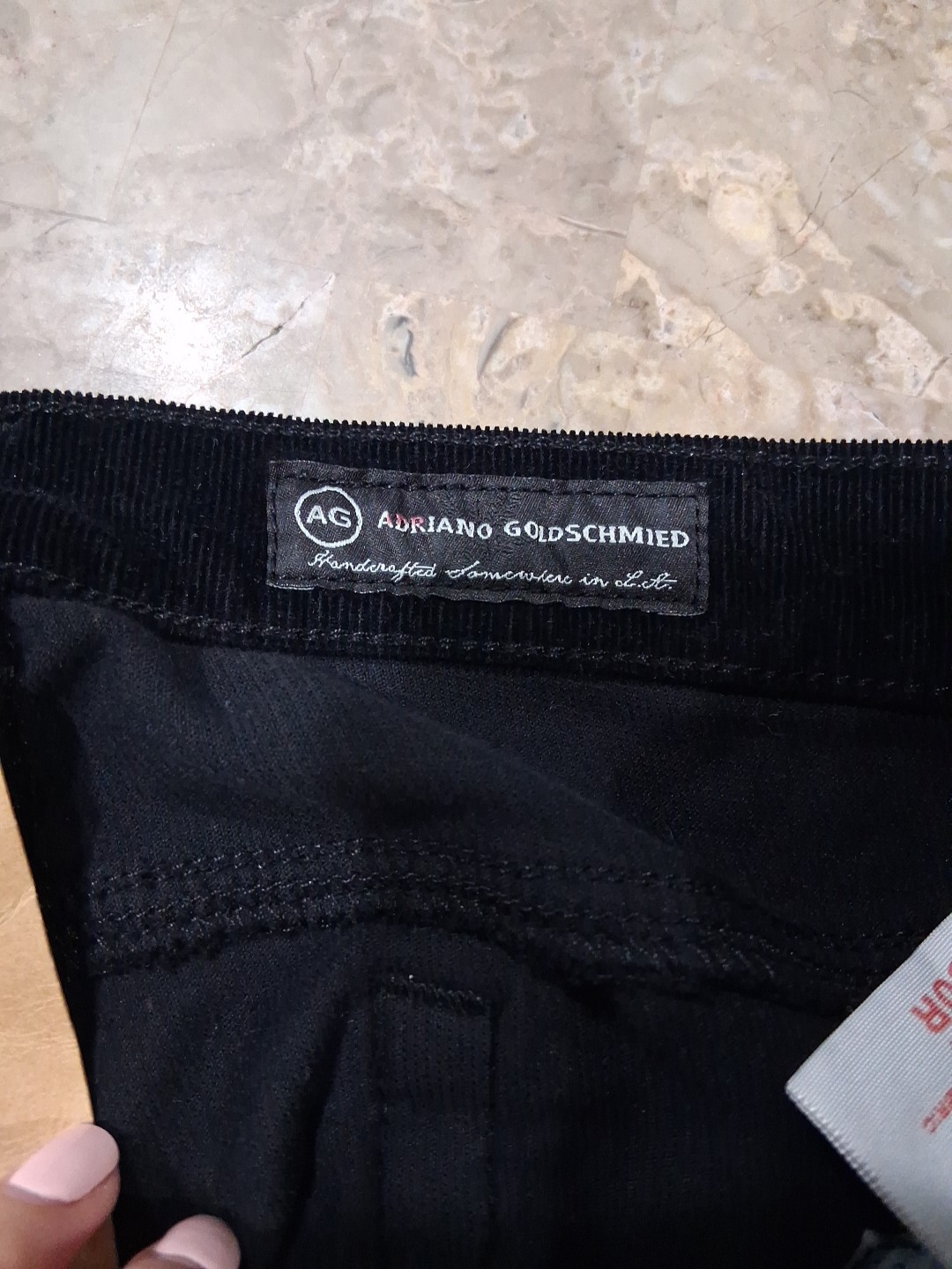 NWT AG Adriano Goldschmied The Angel Bootcut Flare Leg Black Corduroy Pants 30 image 9