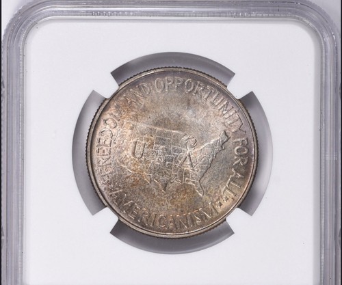 1951 NGC MS64 Washington Carver Commemorative PQ LUSTEROUS COIN W/ Toning #0704 - Picture 3 of 3