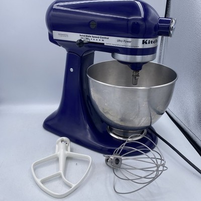 VTG KitchenAid KSM90 Ultra Power Stand Mixer Cobalt Blue Bowl 2 Attachment Works