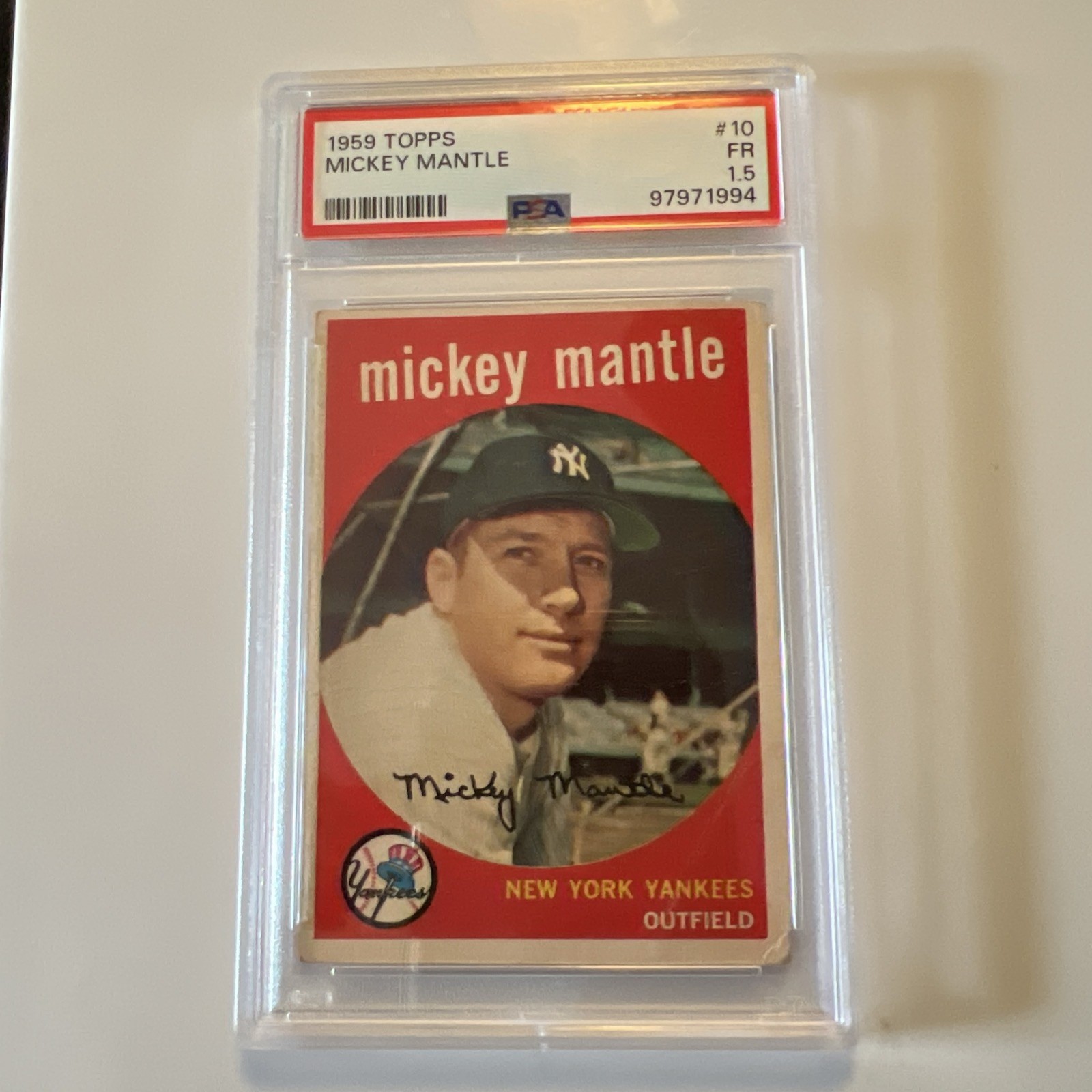 Mickey Mantle 1959 Topps #10 PSA 1.5 FR HOF New York Yankees Baseball Card