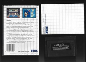 Sega Master System ROCKY w/Cartridge, Instructions & Box (CIB)
