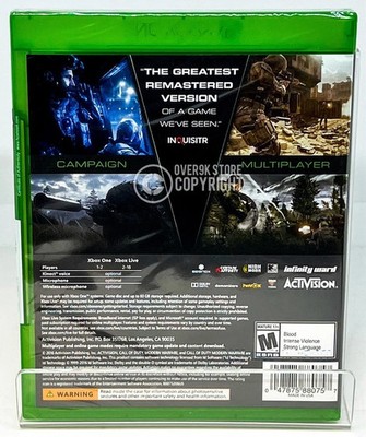 Call of Duty Modern Warfare Remastered - Xbox One - Brand New