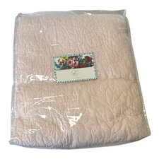 Rare Carleton Varney Live Vividly Quilted 100% Cotton Coverlet 90" X 90" Queen