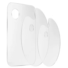 3pcs Acrylic Paint Palette Clear Art Palette for Adults  Kids, Transparent