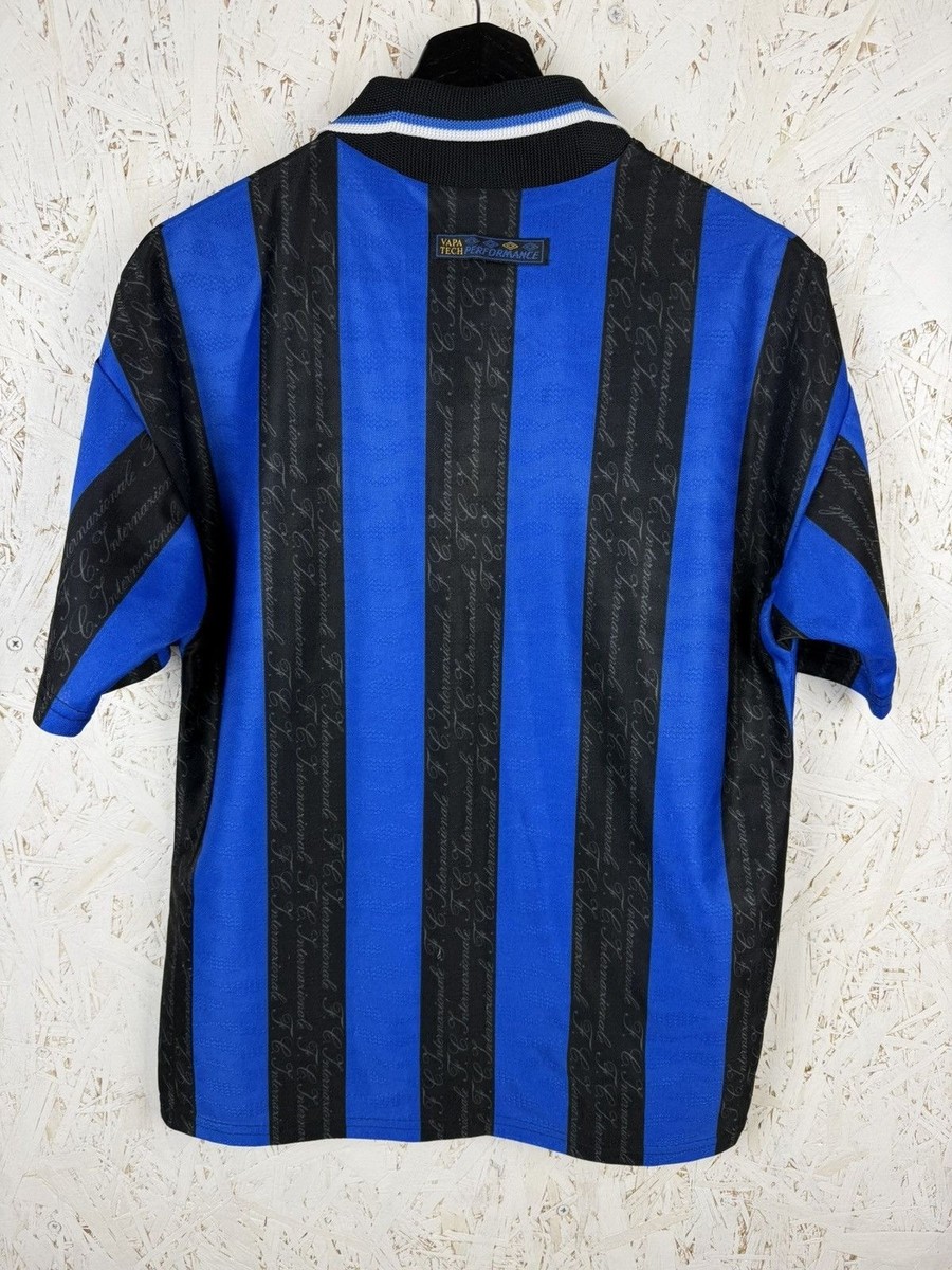 90s Umbro Inter Milan 1997/98 Home Kit Soccer Jersey Size ~S | eBay