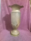 105mm WW 2 TRENCH ART 1944 BRASS VASE WITH SHAPES AND ETCHING — photo 5