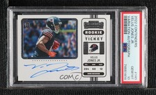2022 Contenders Rookie Ticket RPS Variation Velus Jones Jr #140 PSA 10 Auto 0yi8