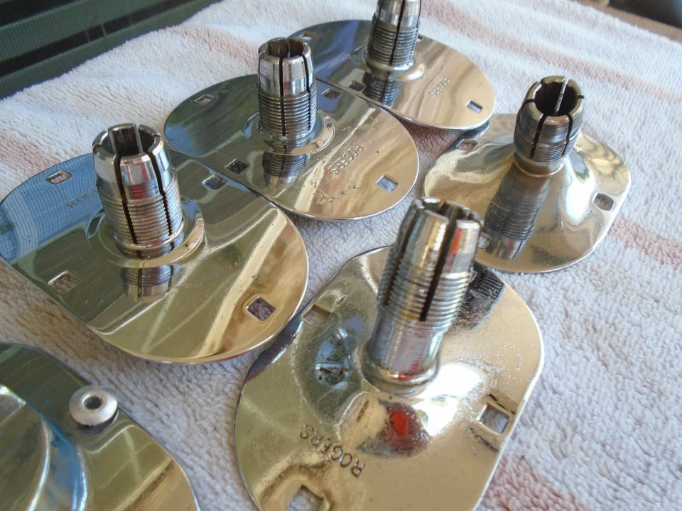 VINTAGE ROGERS SWIVOMATIC STRAIGHT ANGLE DRUM COLLET PLATES KNOBBY MOUNT-VG! - Image 4 of 4