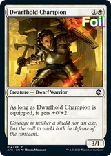 MTG AFR NM Common Dwarfhold Champion #14 Foil