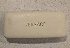 Versace Eyeglass/Glasses Case White Leather Hard Clamshell Designer/Case Only