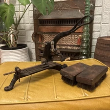 Antique H.B Rouse  & Co. Letter press lead Type Slug Block Cutter - 2 Brush Incl