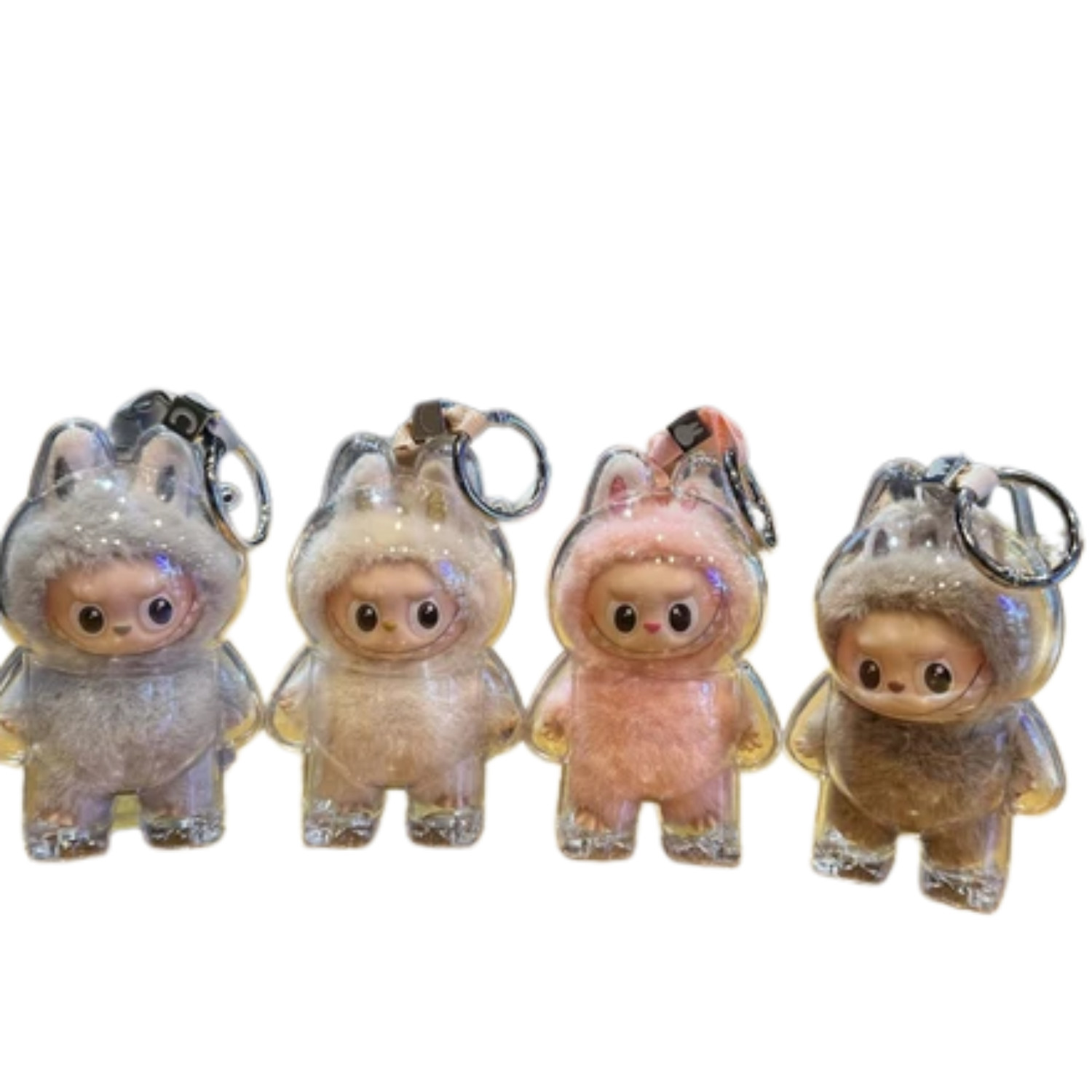 LUFUFU V4 Mini Doll Case | Transparent Acrylic Organizer Box Keychain Toy