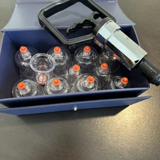 Hansol Professional Cupping Therapy Equipment 10 Cups Set + Pumping Handle