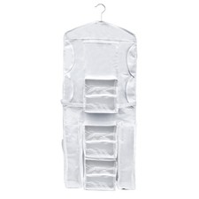 Wrapping Paper Storage Organizer- Dual Sided Hanging Gift Wrap Clear, White