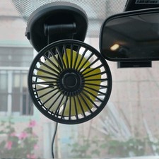 1X Portable Car Cooling Fan USB 5V Rotatable Cooler With Cigarette Lighter Plug