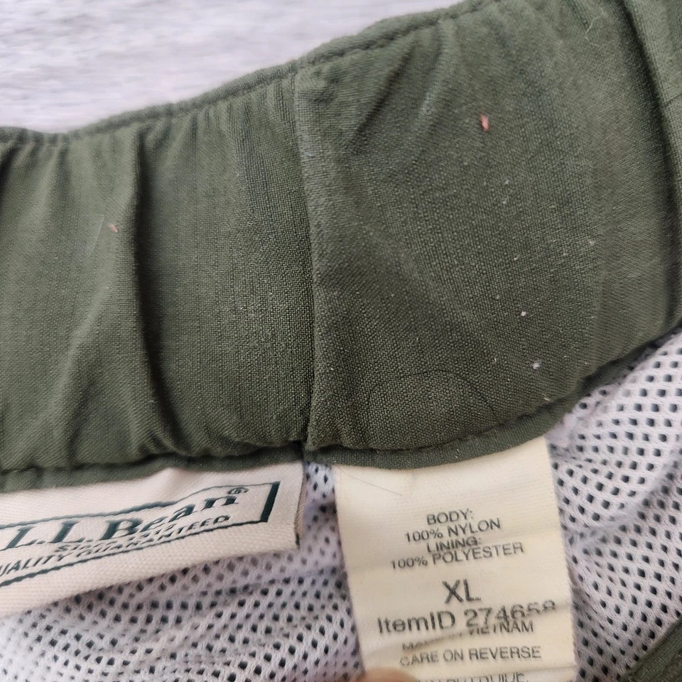 Shorts LL verde feijão tamanho XL cinto linha de malha bolso traseiro com zíper externo secagem rápida - Imagem 3 de 4